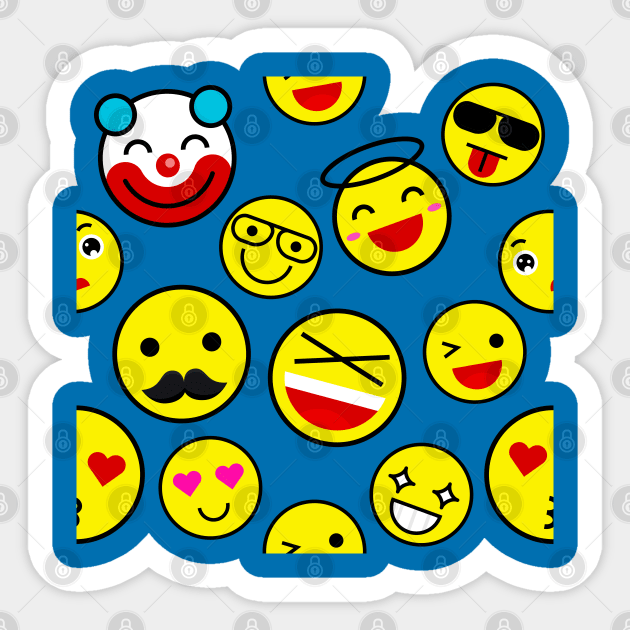 funny clown emojis happy face Sticker by gossiprag